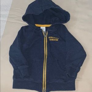 Boys Seriously Handsome zip up hoodie